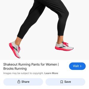 Brooks Women's Black Shakeout Running Pants